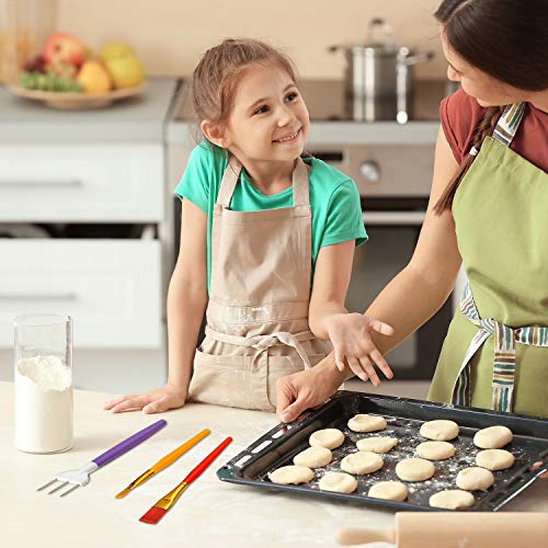 Boao 15 Pcs Cookie Decorating Tools, 6 Brushes 6 Needles 3 Scribers Cake