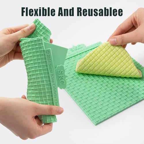 KALAIEN 1Pcs Sweater Texture Fondant Impression Mats(Style 3) - color: Style 3