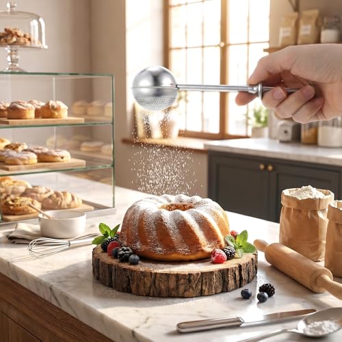 2pcs Powdered Sugar Duster with Spring Handle