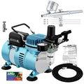 Master Airbrush Cool Runner II Pro Set G222 Gravity Airbrush Kit with 3 Tip