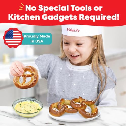 Baketivity Pretzel Kids Baking Kit with Hat & Apron - color: Pretzels