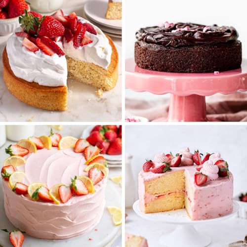 HUAKENER 6" Round Cake Pan,3 PCS Silicone Cake Molds with Parchment Paper - size: 6 Inch