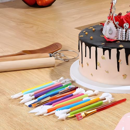 Fondant Sculpting Tool Set, 9-Piece Plastic Cake Decorating Pens