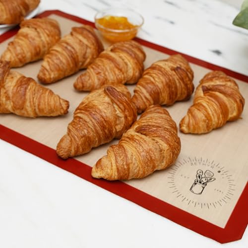 Silicone Baking Mats - 3/4 Size Baking Sheet Liners, Pack of 3, Red - color: Red, size: 3/4 Baking Mat Pack of 3