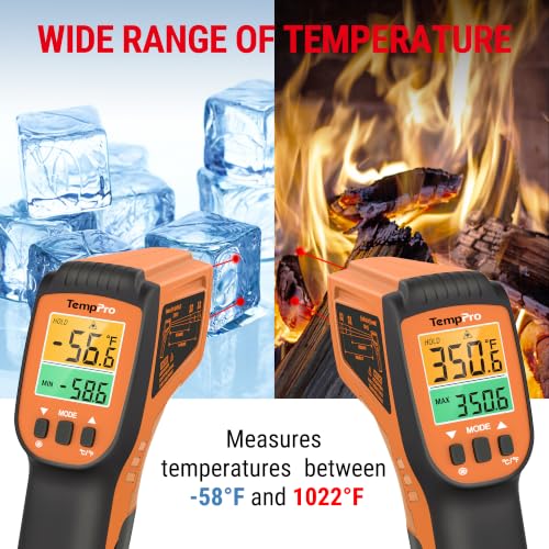 TempPro TempScan Infrared Thermometer Gun with 2 Laser for Pizza Oven Grill - style: 2-Laser & D:S 16:1