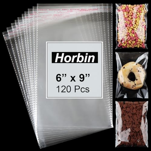 120Pcs Cellophane bags, 6x9 Self Sealing Cellophane Bags, Clear Cookie Bags, Resealable Treat Bag for Fresh Cookies, Candy, Gifts, and Product - color: 6x9 120Pcs