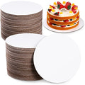 Potchen 50 Pack Cake Boards Round White Circle Cardboard Base,8 Inch - size: 8 Inch