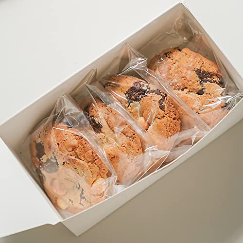 Morepack 6x6 In Cookie Bags Clear Self Sealing Cellophane Treat Bags 200Pcs - size: 6x6 Inch (Pack of 200)
