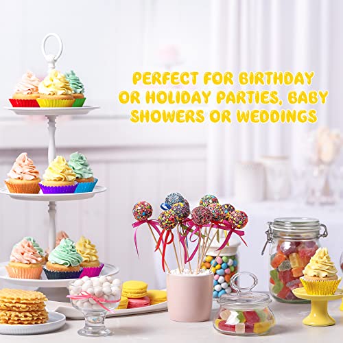 Vesici 1000 Pcs Foil Cupcake Liners for Baking Standard 2in, Various Color