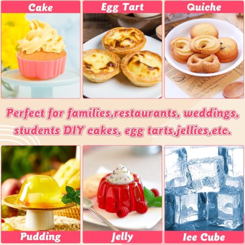 R HORSE Mini Silicone Cupcake Molds, 2 Inch Flower Shapes Baking Cups - color: Morning Glory