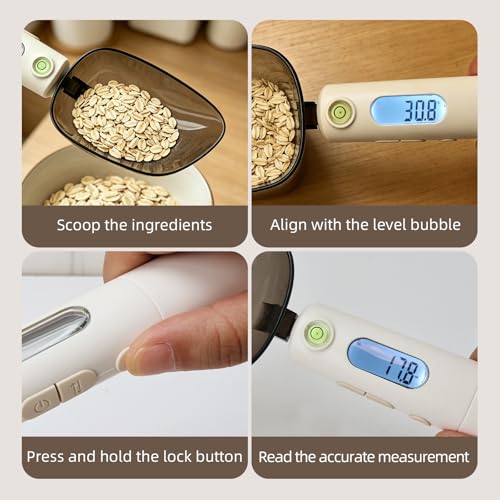 AULEEP Digital Measuring Spoon Scale, 0.1g High Precision Gram Scale