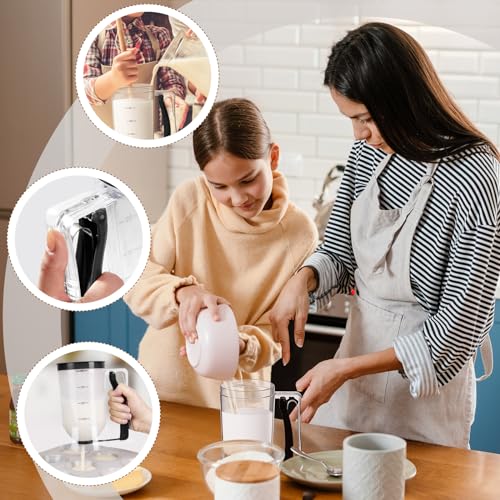FillTouch 2 Pcs Handheld Batter Dispenser Squeeze Handle 4 Cups, Black - color: Black