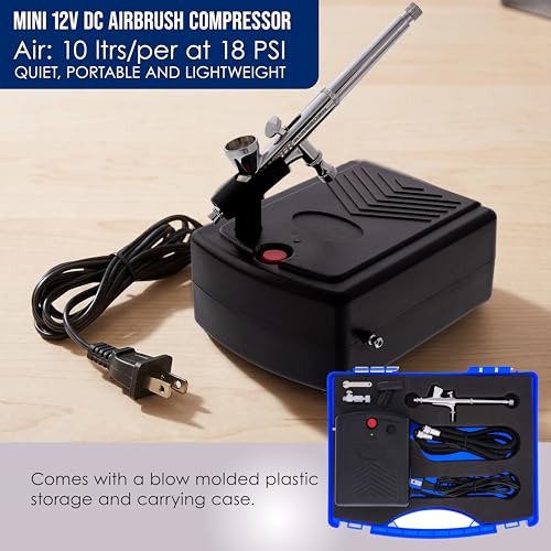 Master Airbrush Multi-Purpose Airbrush Decorating Kit with Dual-Action Air