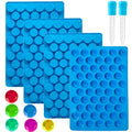 Round Gummy Candy Molds - 220 Cavity Silicone Candy Molds with 2pcs Dropper for Hard Candy, Gummy, Caramels, Chocolate, Ganache, Ice Cubes - color: 220 Cavity Round Candy Molds