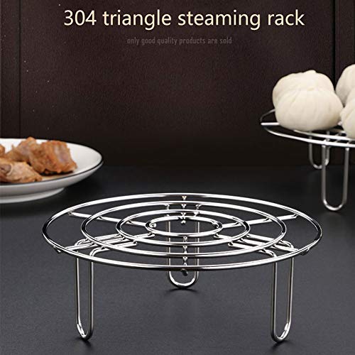 Steam Rack, Heavy Duty Steaming Rack Stand, Stainless Steel Round Steamer Cooling Rack Trivet, Pot Steamer Insert Food Stand, Steaming Cookware Accessories(SIZE:15.5cm/6.1in) - size: 15.5cm/6.1in