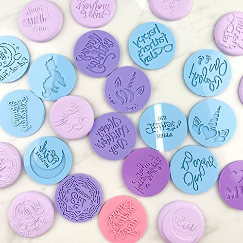 Father's Day Fondant Embosser "Happy Father's Day" 3D Shape Cookie Stamp - style: Father's Day-128
