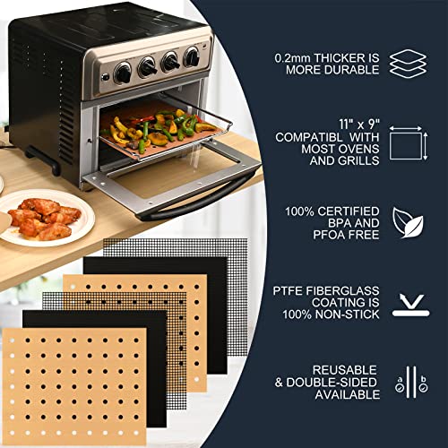 WMKGG 3 Pack Air Fryer Oven Liners Set, 9 x 11 Inch - size: 9"x11"-3 pcs Reusable Mat
