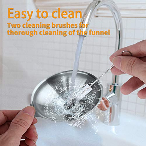 Stainless Steel Funnel Set, 3 Small Funnels for Kitchen Use Filling Bottles