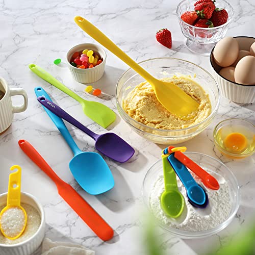 5PCS Silicone Rubber Spatula Set, VITUER Food Grade BPA-Free Spatulas for kitchen Use, Heat Resistant Spatula for Cooking & Baking, Dishwasher Safe (Pack of 2) - size: 13.5*11 (Pack of 2)
