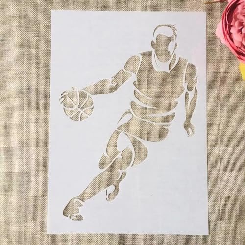 TIAMECH A4 Reusable Basketball Stencil for Painting - style: Basketball