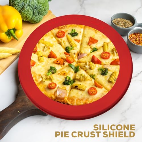 Mrs. Anderson's Baking Pie Crust Protector Shield, Fits 9.5-Inch And 10-Inch Pie Plates, Prevents Over-Browning And Spills - style: 9.5 to 10-Inch Silicone Shield