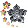 Flower Cookie Cutter Set - 6Pcs Flower Shaped Cookie Cutter, Stainless Steel Cookie Cutters, Baking Tool for Homemaking Cookie, Sandwiches, Cake, Fruit - color: C