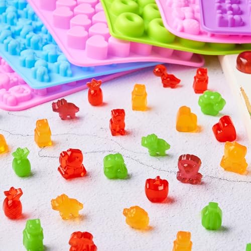 Mini Gummy Candy Silicone Molds Set, 6 Pcs - style: 6pcs