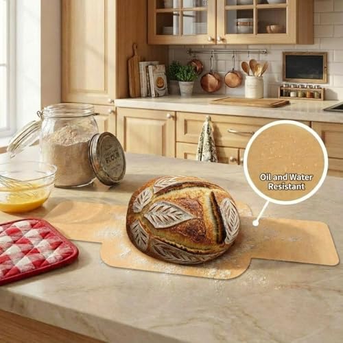 Marspark 100 Pcs Parchment Paper Bread Sling, Oval - style: Oval