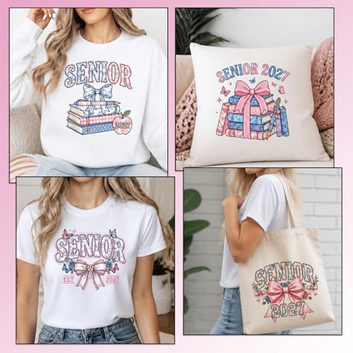20 Pcs Senior 2027 Dtf Transfers Ready to Press for Clothes - color: Class of 2027