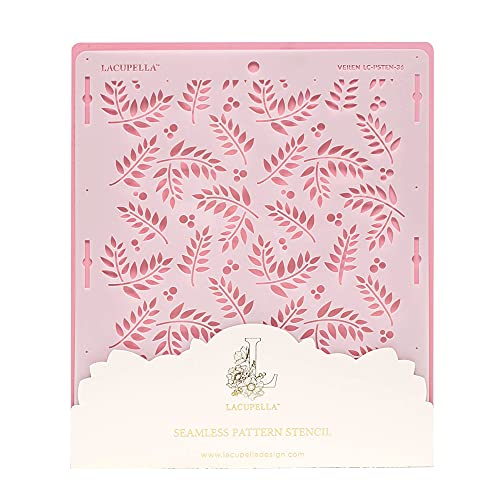 Lacupella Cake Decorating Stencil for Tall Buttercream Cake, Royal Icing, Ganache, Paint, Airbrush (VEREN) - style: VEREN