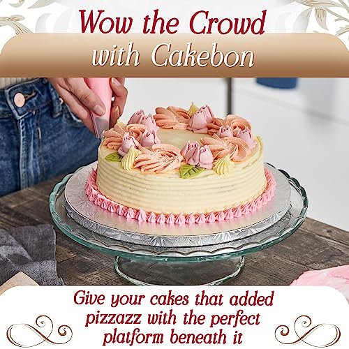 Cakebon Cake Boards 10" White Square Cake Drums 1/2" Wrapped Edge 1Pack - color: White, size: 10 Inch