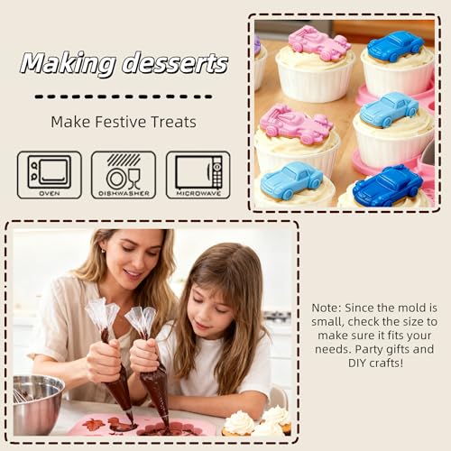 XIMEO Race Car Silicone Molds, 2 Pack, for Chocolate, Candy & Gummy - color: Racing Car Theme