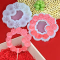 mostsom Silicone Candy Mold Flower Pattern Chocolate Resin 2PCS - size: A_ Flower Round Ring