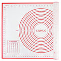 Silicone Baking Mat，Non Stick Rolling Dough with Measurements for Pie Pizza Cookies Fondant Making，Extra Thick Non Slip Silicone Pastry Mat (Red, XL-20"×28") - color: Red, size: 28"L x 20"W