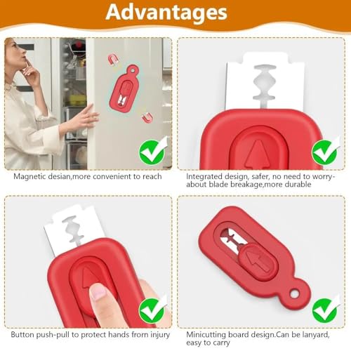 Premium Extractable & Magnetic Bread Lame Dough Scoring Tool, Sourdough Bread Lame Slashing Tool, Bread Dough Cutter Slashing Razor Tool,5 Razor Blades, Dough Scoring Knife Upgraded (Red) - color: Red