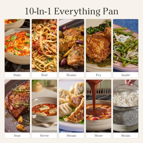 Our Place Large Always Pan, 12.5" Ceramic Nonstick Pan - color: Steam, size: 12.5"