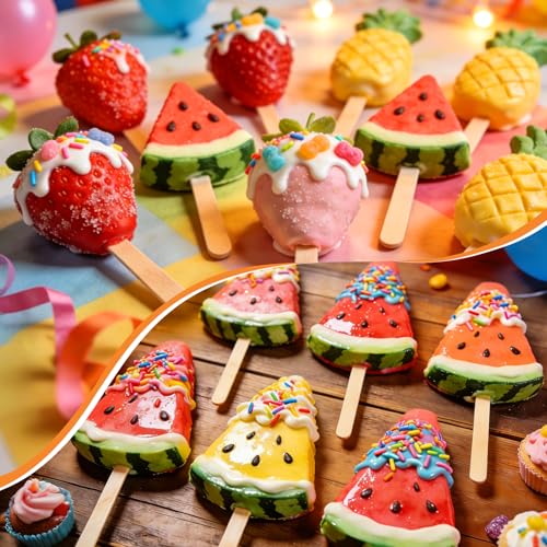 Juome Cake Pop Mold Kit, Fruit Shape Cakesicle Molds Silicone - color: Fruit