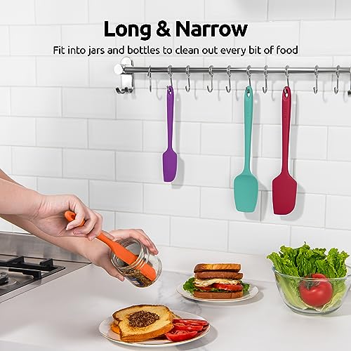 U-Taste Silicone Spatula Set 600°F High Heat Resistant, 4-Pcs, Multicolor - color: Multicolors