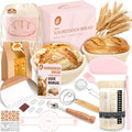 Sourdough Starter Kit Complete Set with Tools, Proofing Baskets, Jars