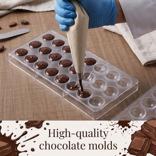 2 Pcs Polycarbonate Chocolate Mold with Chocolate Scraper