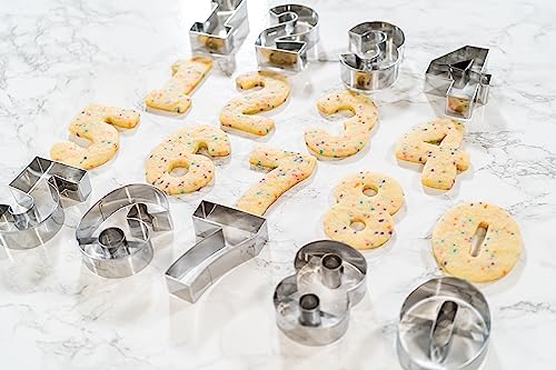 Bakerpan Stainless Steel Number 6 Cookie Cutter, 3 1/2 Inch - Set of 2 - style: Six