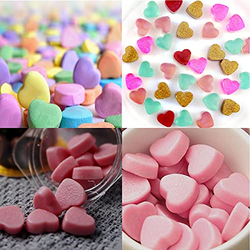 2 Pack Silicone Mini Hearts Molds with 2 Droppers Ice Cube Heart Mold Mini Hearts Shape Mould for Baking Silicone Molds for Chocolate Gummy Candy Soap Jelly Cake Heart Ice Tray (Pink)