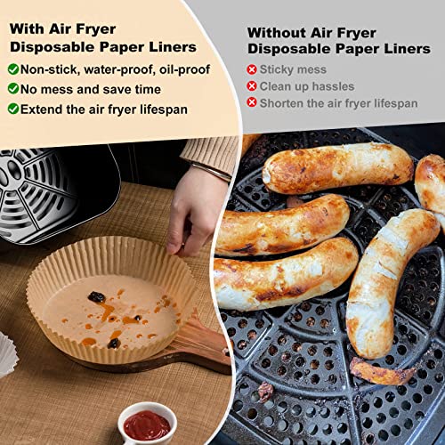 Vailnd 6.3" Round Air Fryer Liners Disposable 200 PCS for Ninja AF101 - size: 6.3" Round