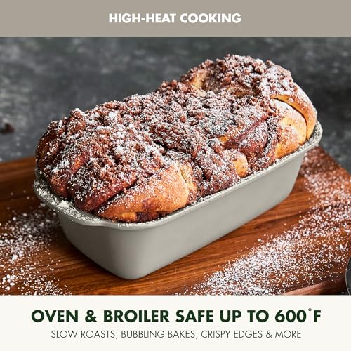 GreenPan Premiere Ovenware Healthy Ceramic Nonstick 1 lb. Loaf Baking Pan, PFAS-Free, Warp-Free Bakeware, Durable Quick Heating, Oven & Broiler Safe to 600F, Dishwasher Safe, Taupe - color: Taupe, size: 1 lb. Loaf Pan