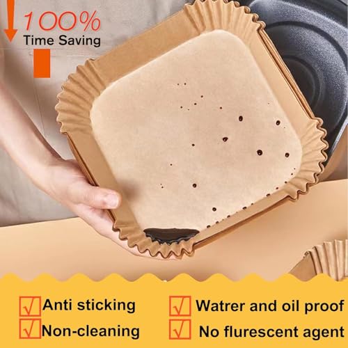 Air Fryer Liners Disposable for Instant Pot Vortex Plus 6QT XL Air Fryer - size: 8" Square 200 pcs