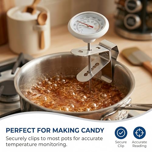 4 Pack Thermometer Pot Clips, Adjustable Stainless Steel Probe Holders