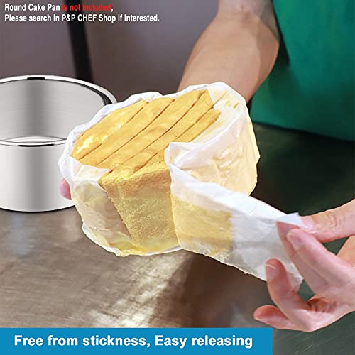 P&P CHEF Cake Pan Side Liner Roll, Parchment Paper Strips for Cake Pan 2PCS