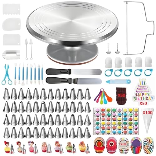 ANSLYQA Cake Decorating Kit, 393 Pcs Baking Tools