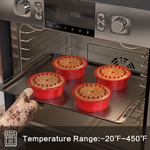 6 inch Cake Pans, 4 Pack Nonstick Silicone Small Cake Pans