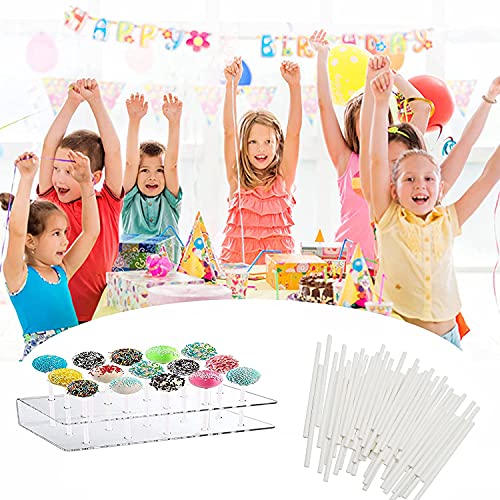 8 Inch White Paper Cake Pop Sticks